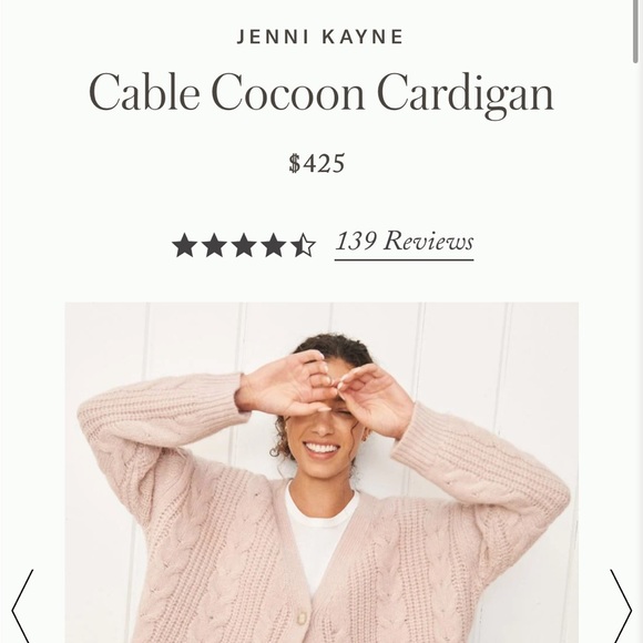 Jenni Kayne Blush Cable Cocoon Cardigan perfect for winter. - Picture 2 of 2